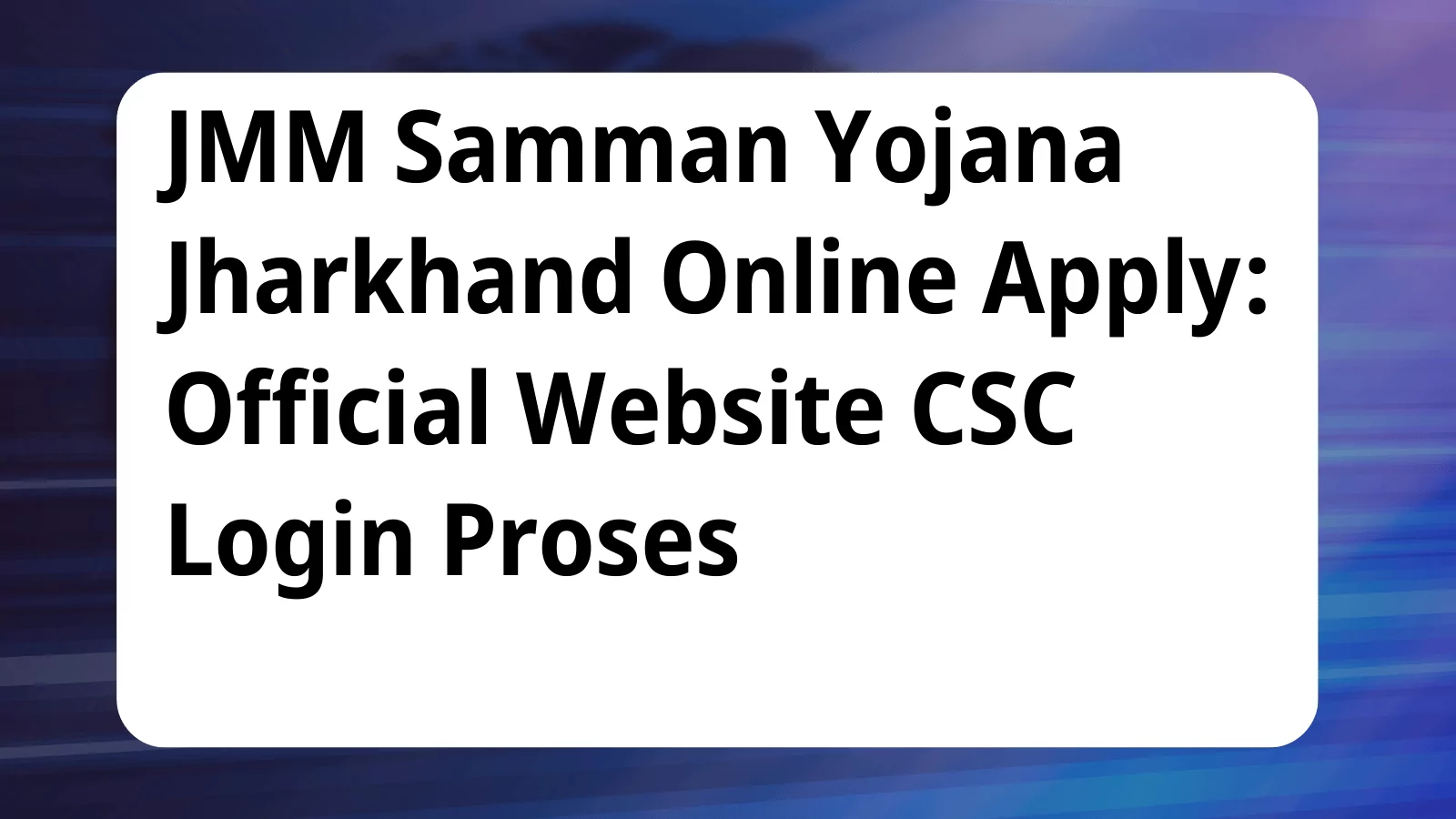 image awas yojana JMM Samman Yojana Jharkhand Apply Online